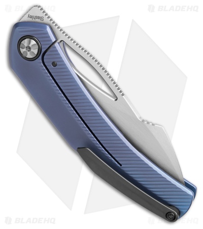 Ketuo Slashley P Blue Titanium Frame Lock (3.25" Satin)