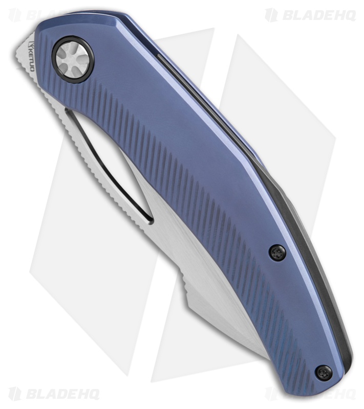 Ketuo Slashley P Blue Titanium Frame Lock (3.25" Satin)