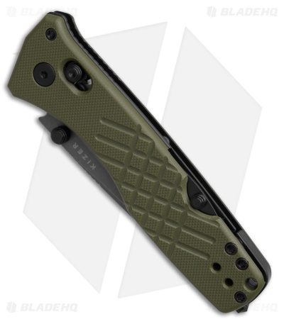 Kizer Cutlery Aegis T Crossbar Lock OD Green G-10 (3.25" Gray SW) AEB-L