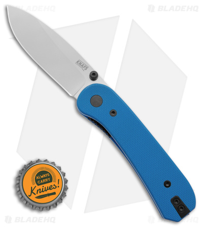 KNAFS Lander EDC Liner Lock Knife Fast Swap Scales Blue G-10 (2.75" SW)