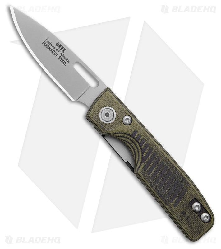 Knives of Alaska Onyx Liner Lock Knife Black/OD Green G-10 (2.6" BB)