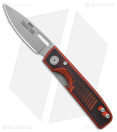 Knives of Alaska Onyx Liner Lock Knife Black/Orange G-10 (2.6" BB)
