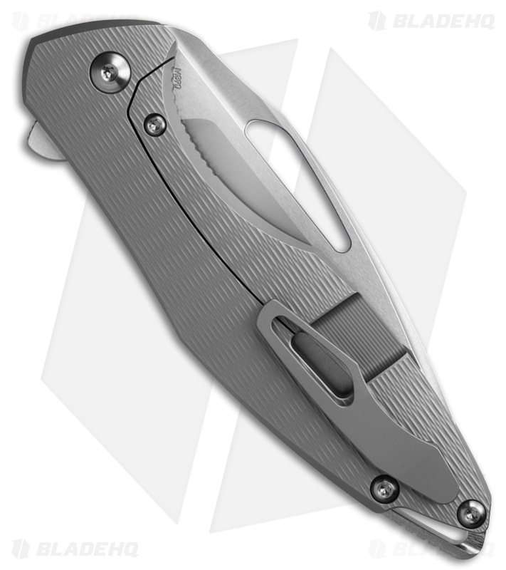 Koenig Arius Frame Lock Knife Plexa Pattern Titanium Raw Hardware (3.5" BB)