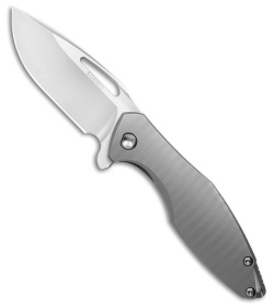 Koenig Arius Frame Lock Knife Plexa Pattern Titanium Raw Hardware (3.5" BB)