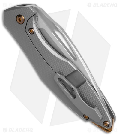 Koenig Mini Arius Frame Lock Corda Pattern Titanium Bronze Hardware (3" BB)