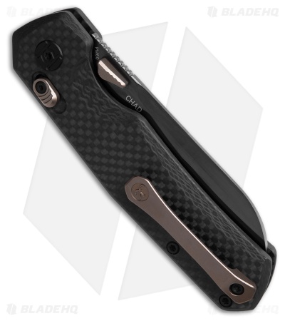 Kunwu Knives Chad XT Lock Knife Carbon Fiber (3.8" Satin DLC)