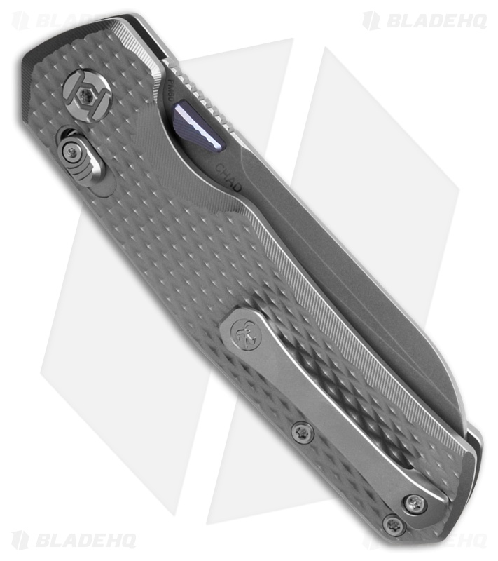 Kunwu Knives Chad XT Lock Knife Diamond Titanium (3.8" Stonewash)
