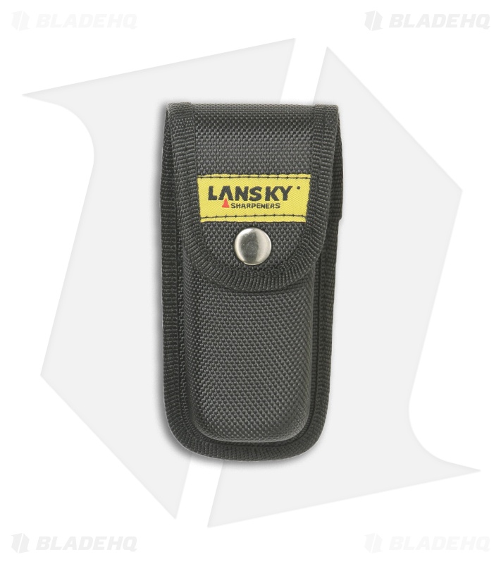 Lansky Easy Grip Lockback Folding Knife Black Rubber (3.5" Satin) LSKN030