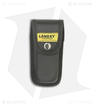 Lansky Easy Grip Lockback Folding Knife Black Rubber (3.5" Satin) LSKN030