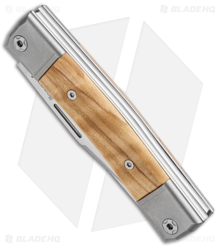 LionSteel BestMan 2-Bladed Traditional Slip Joint Knife Olive Wood (2.88" Satin)