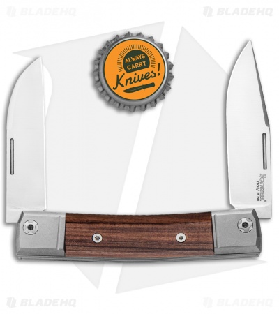 LionSteel BestMan 2-Bladed Traditional Knife Santos Wood (2.88" Satin)