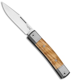 LionSteel BestMan Traditional Slip Joint Knife Olive Wood (2.88&quot; Satin) | 104856