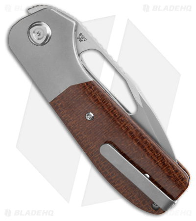 Liong Mah Design Field Duty 3.5 Knife Burlap Micarta (3.5" Stonewash)