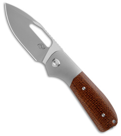 Liong Mah Design Field Duty 3.5 Knife Burlap Micarta (3.5" Stonewash)