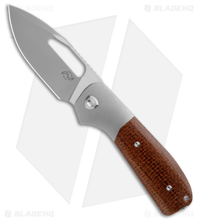 Liong Mah Design Field Duty 3.5 Knife Burlap Micarta (3.5" Stonewash)