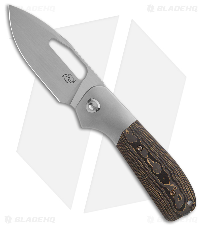 Liong Mah Design Field Duty 3.5 Knife Camo Gold CF (3.5" Hand Satin) 