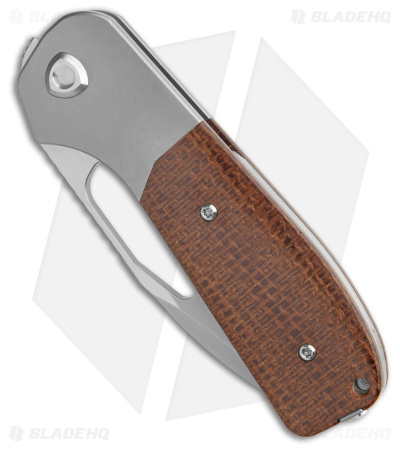 Liong Mah Design Field Duty 3.5 Knife Burlap Micarta (3.5" Stonewash)