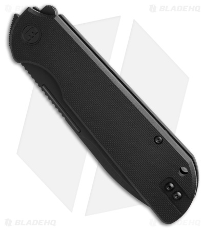 Liong Mah Design Binary Liner Lock Knife Black G-10 (3.75" Black SW)