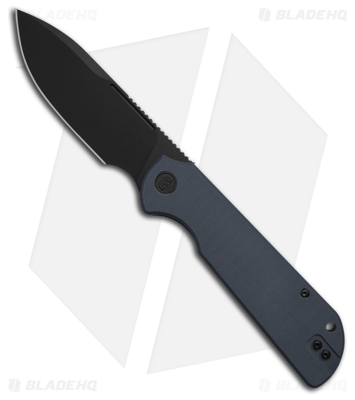 Liong Mah Design Binary Liner Lock Knife Blue G-10 (3.75" Black SW)