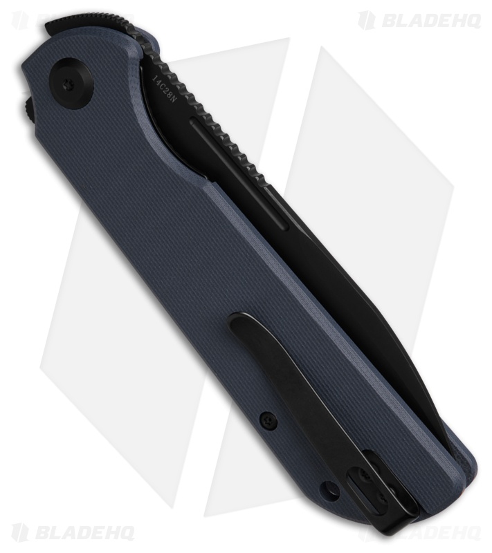 Liong Mah Design Binary Liner Lock Knife Blue G-10 (3.75" Black SW)