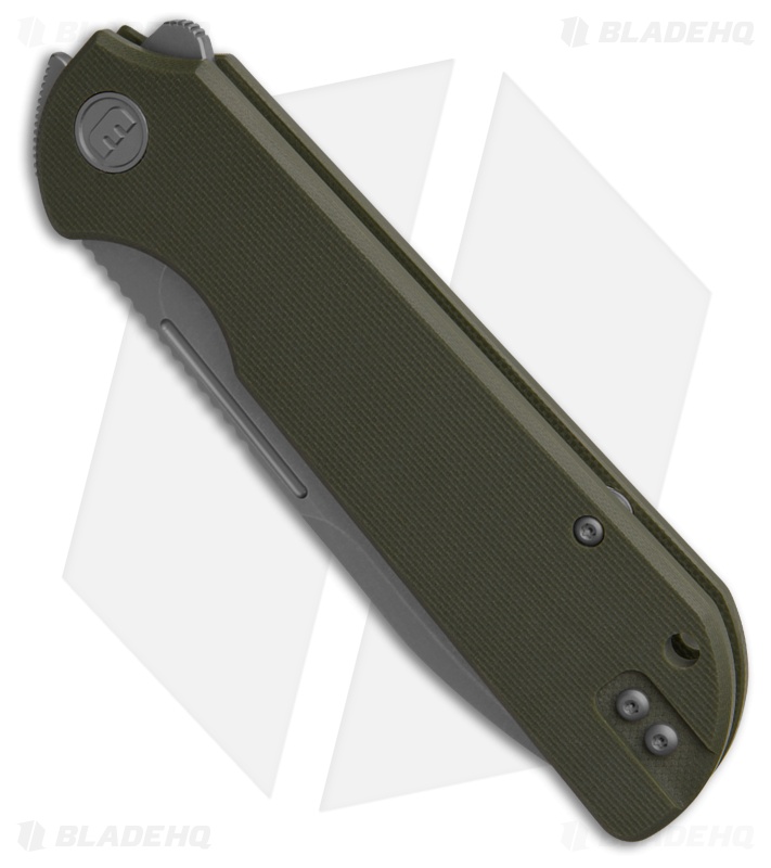Liong Mah Design Binary Liner Lock Knife Green G-10 (3.75" Stonewash)