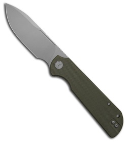 Liong Mah Design Binary Liner Lock Knife Green G-10 (3.75&quot; Stonewash) | 227628