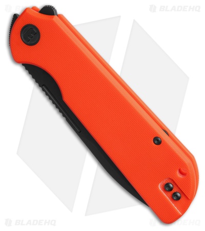 Liong Mah Design Binary Liner Lock Knife Orange G-10 (3.75" Black SW)