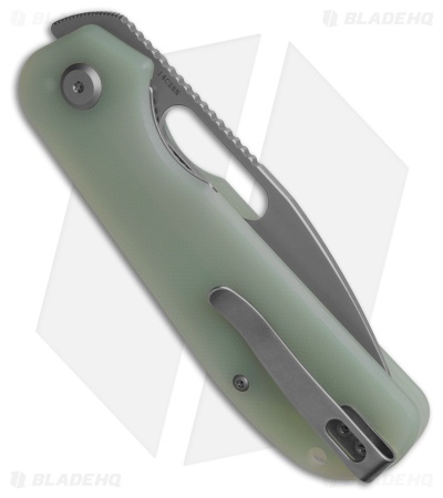 Liong Mah Design EFD Liner Lock Knife Jade G-10 (3.5" Stonewash)