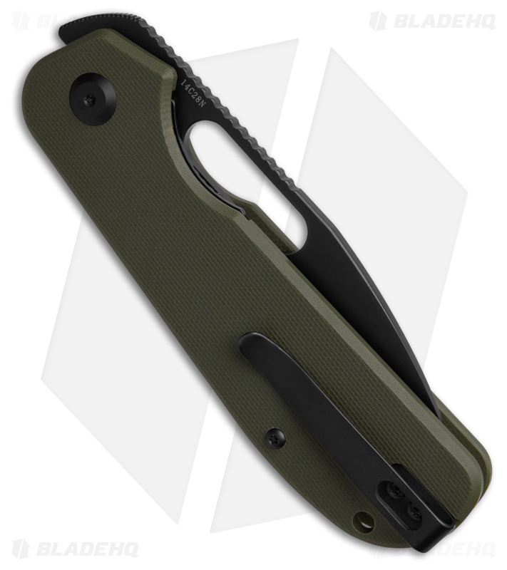 Liong Mah Design EFD Liner Lock Knife OD Green G-10 (3.5" Black SW)
