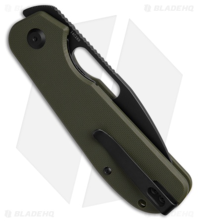 Liong Mah Design EFD Liner Lock Knife OD Green G-10 (3.5" Black SW)