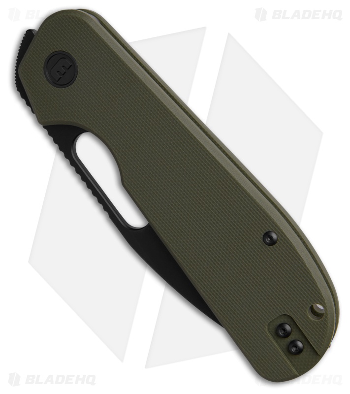 Liong Mah Design EFD Liner Lock Knife OD Green G-10 (3.5" Black SW)