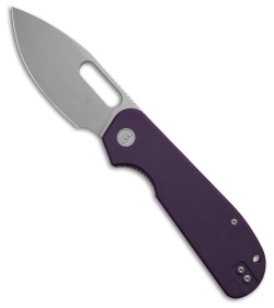 Liong Mah Design EFD Liner Lock Knife Purple G-10 (3.5&quot; Stonewash) | 227604