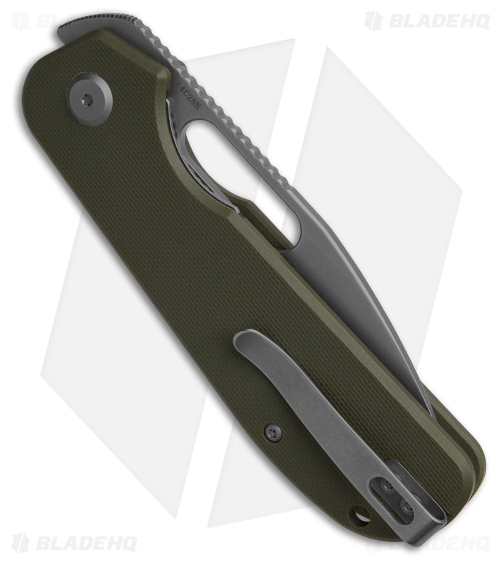 Liong Mah Design EFD Liner Lock Knife OD Green G-10 (3.5" Stonewash)