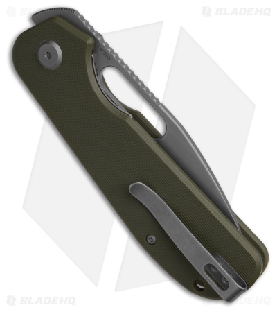 Liong Mah Design EFD Liner Lock Knife OD Green G-10 (3.5" Stonewash)