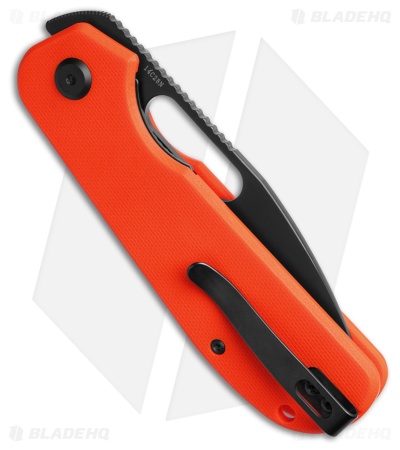 Liong Mah Design EFD Liner Lock Knife Orange G-10 (3.5" Black SW)