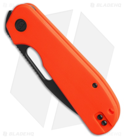 Liong Mah Design EFD Liner Lock Knife Orange G-10 (3.5" Black SW)