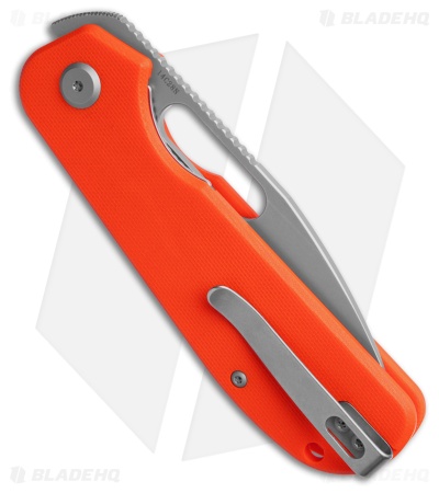 Liong Mah Design EFD Liner Lock Knife Orange G-10 (3.5" Stonewash)