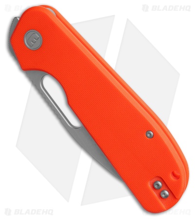Liong Mah Design EFD Liner Lock Knife Orange G-10 (3.5" Stonewash)