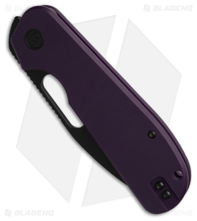 Liong Mah Design EFD Liner Lock Knife Purple G-10 (3.5" Black SW)
