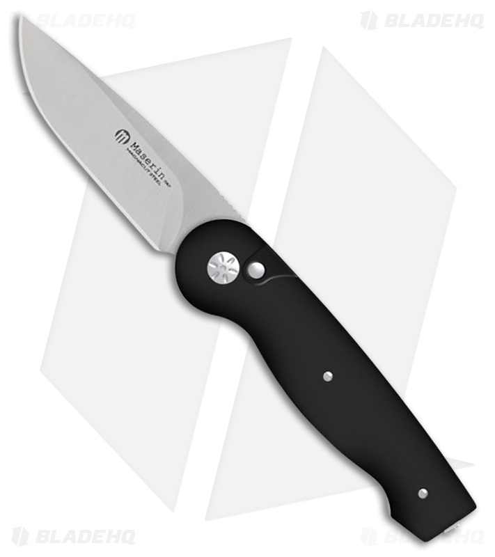 Maserin Summit Magnacut Button Lock Black G10 (3.625" Satin) MAS490G10N