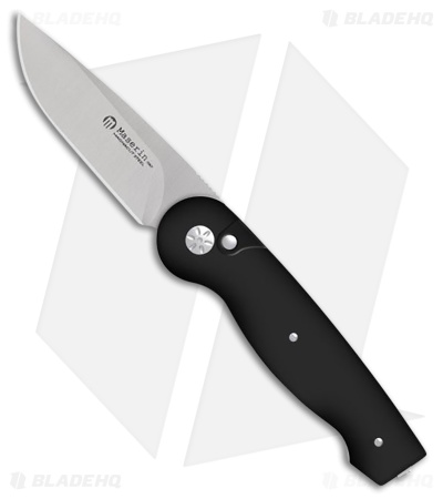 Maserin Summit Magnacut Button Lock Black G10 (3.625" Satin) MAS490G10N