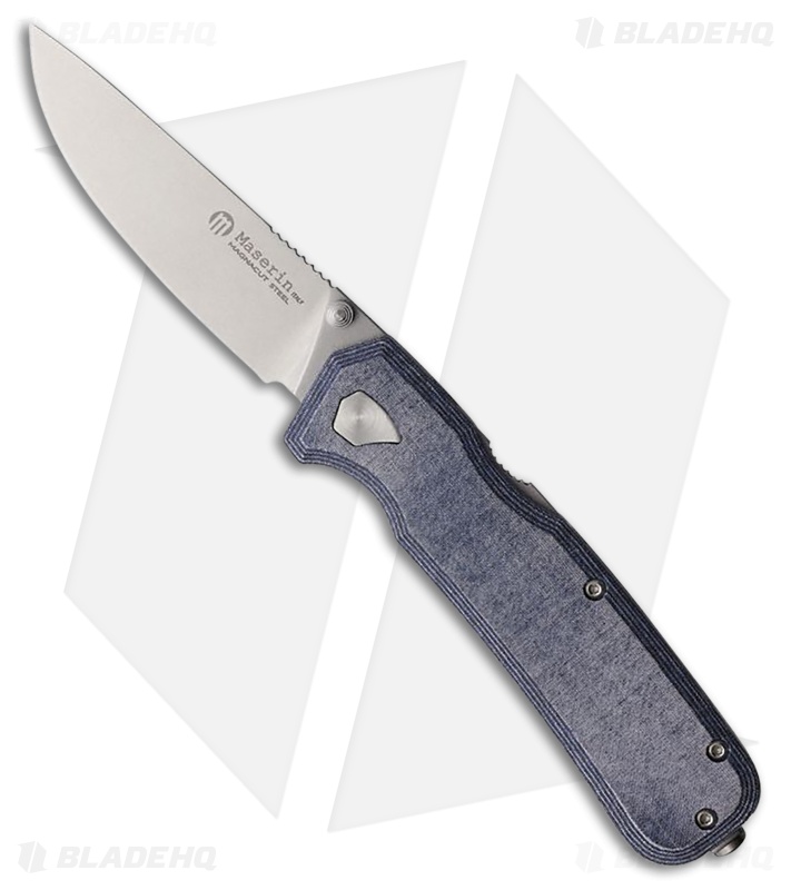 Maserin Pulse Knife Magnacut W-Lock Denim Micarta (3.25" Stonewash)