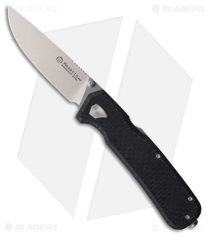 Maserin Pulse Knife Magnacut W-Lock Black Micarta (3.25" Stonewash)