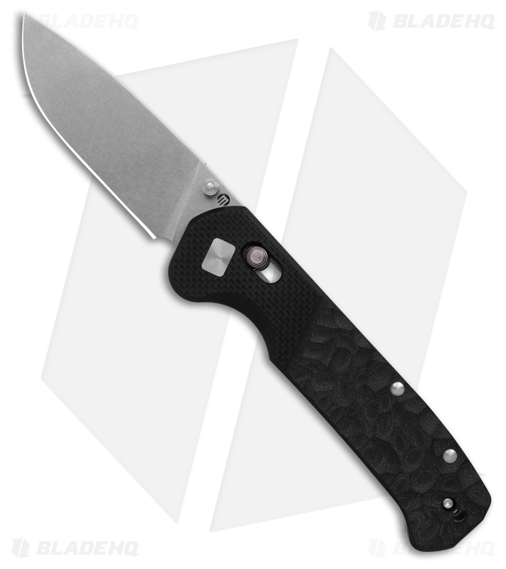 Maserin Frontier Crossbar Lock Sculpted Black G-10 (3.25" Stonewash)
