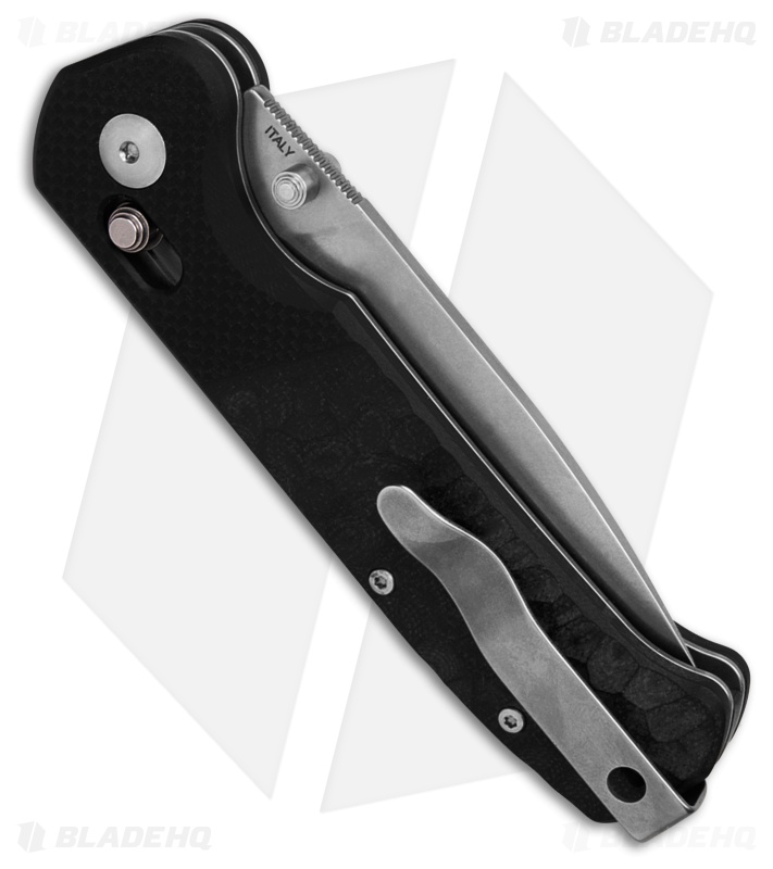 Maserin Frontier Crossbar Lock Sculpted Black G-10 (3.25" Stonewash)