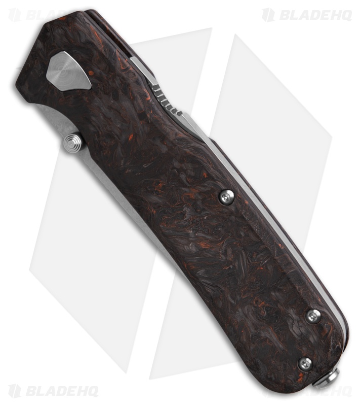 Maserin Pulse Knife Magnacut W-Lock Black/Orange Fat Carbon (3.25" Stonewash)