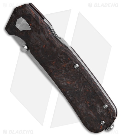 Maserin Pulse Knife Magnacut W-Lock Black/Orange Fat Carbon (3.25" Stonewash)