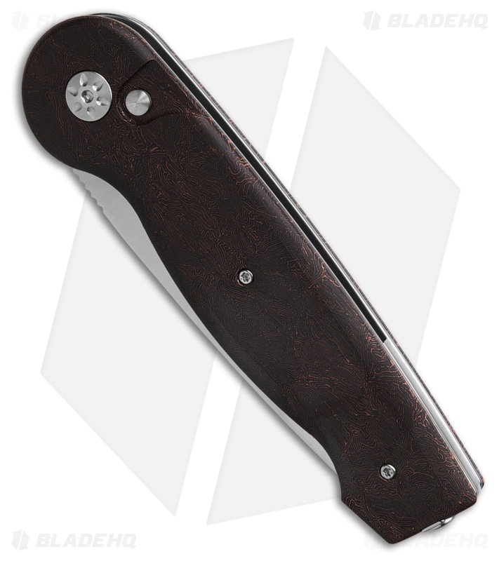 Maserin Summit Magnacut Button Lock Coral Fat Carbon (3.625" Satin)