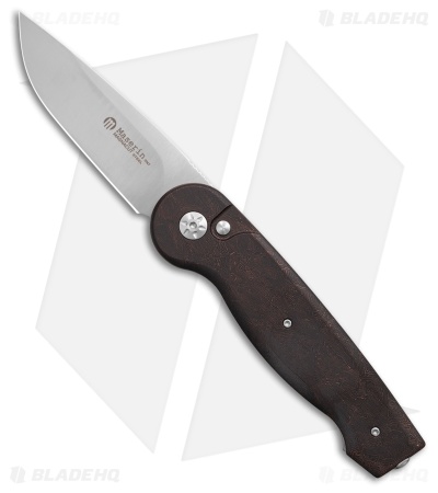 Maserin Summit Magnacut Button Lock Coral Fat Carbon (3.625" Satin)
