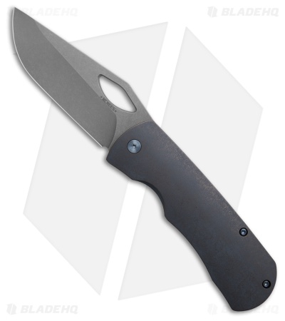 McNees Custom Knives Dixons Frame Lock Blue Titanium (3.75" Stonewash)